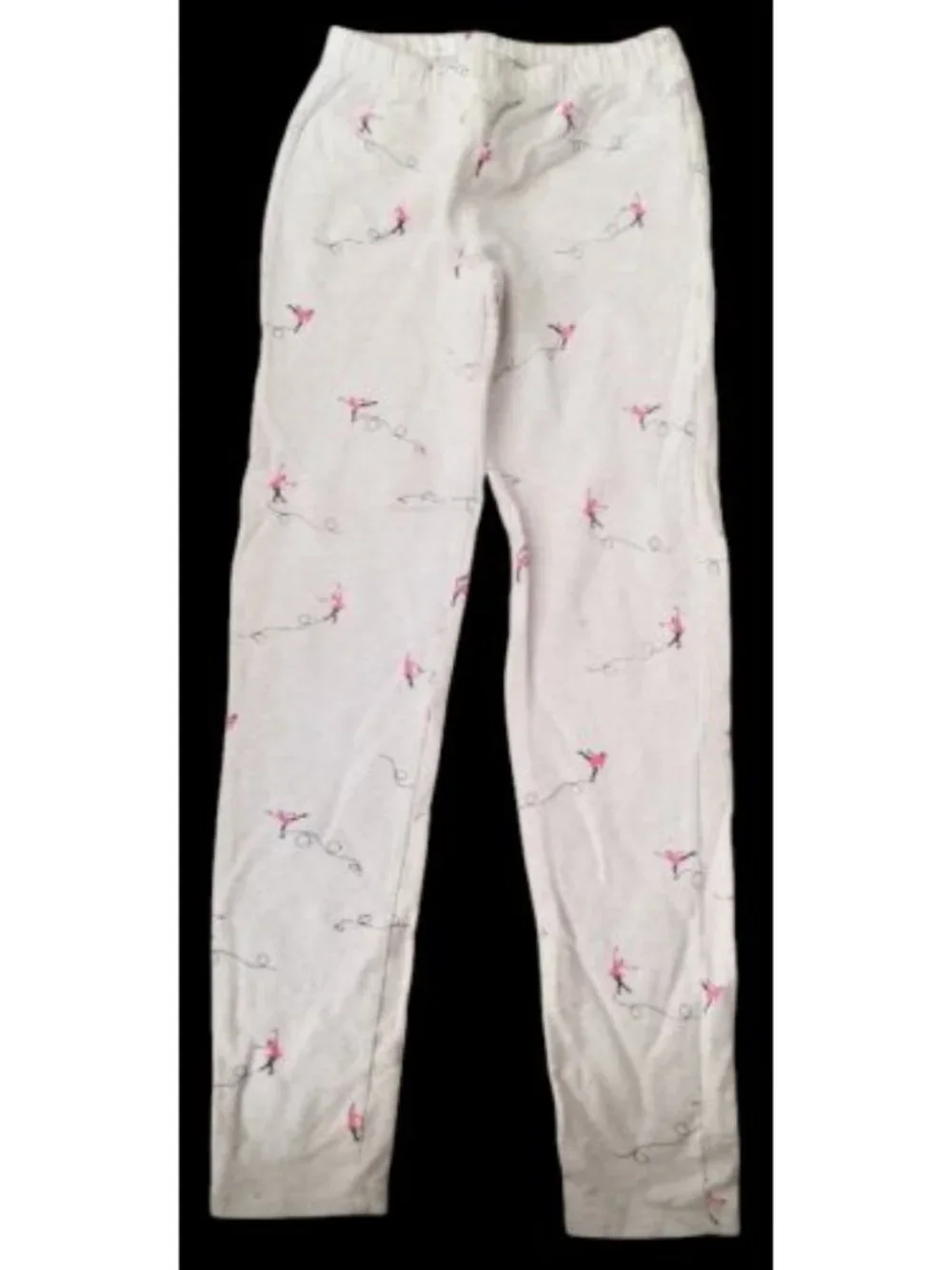 GAP KIDS Tan Fleece Lined Ice Skater Print Leggings Girls XL Size 12